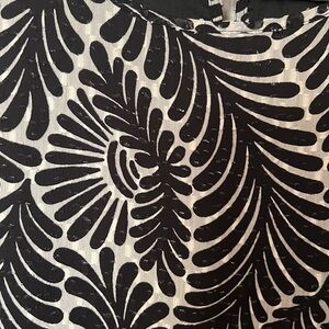 Black and White Long Sleeve Ruffled Dress with Bishop Sleeves